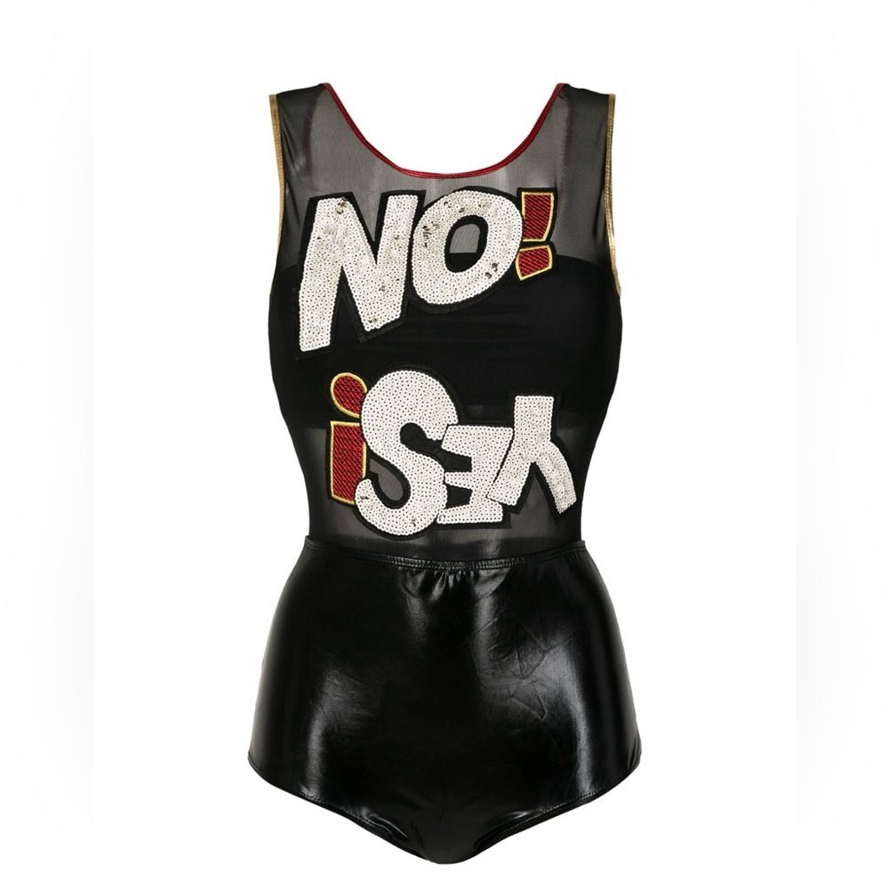 BRIGITTE- NWT- size P- Graphic Swimsuit (could also pass as a body suit)